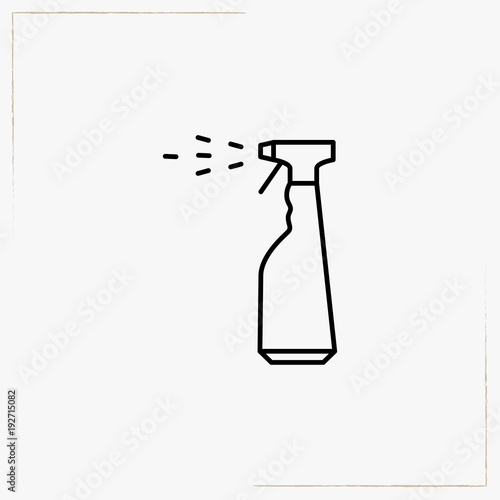 cleaning chemical line icon