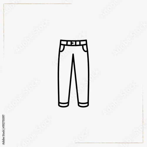trousers line icon