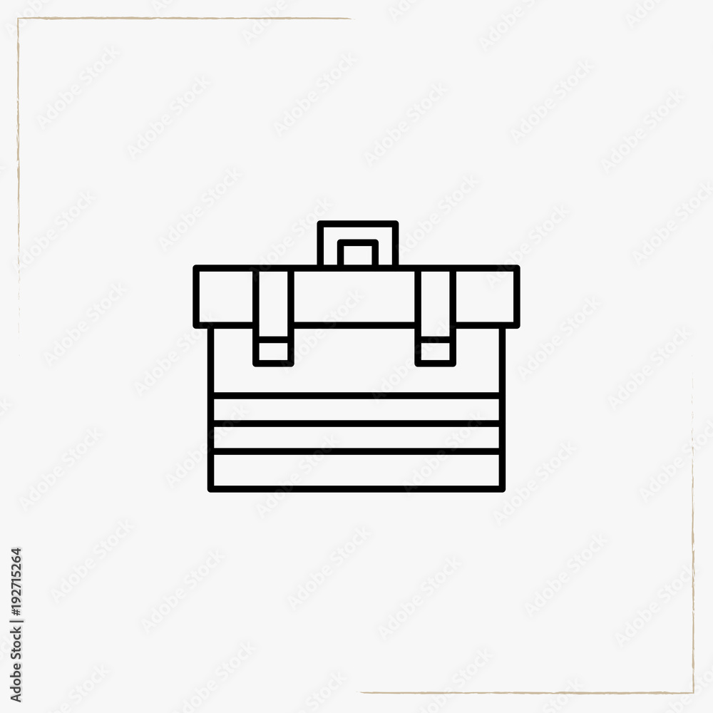 suitcase with tools line icon suitcase with tools line icon