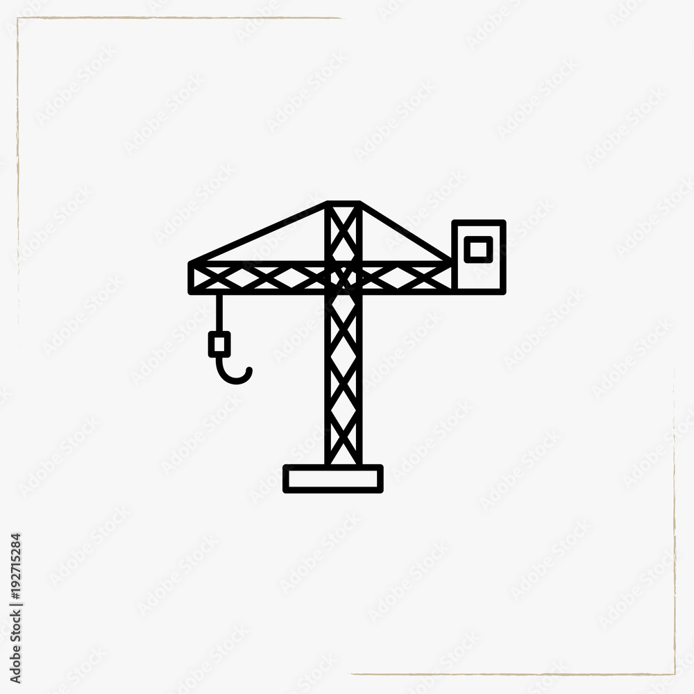 Fototapeta premium crane line icon