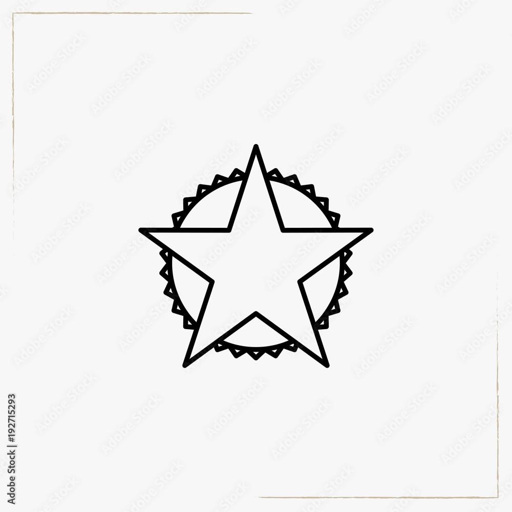 Obraz premium star line icon