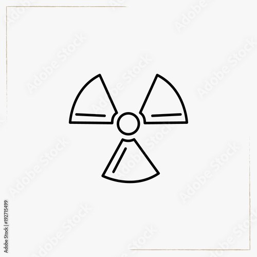 radioactive line icon