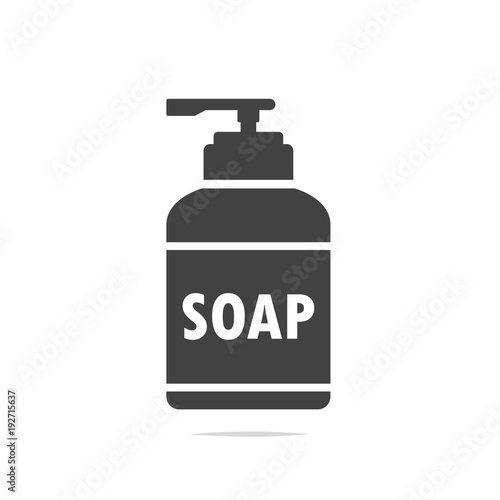 Liquid soap bottle icon vector isolated