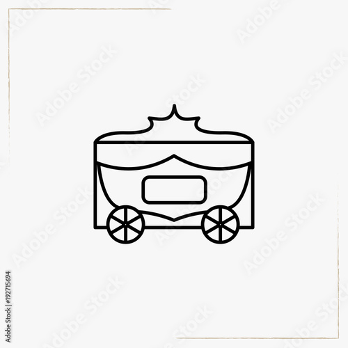 brougham line icon