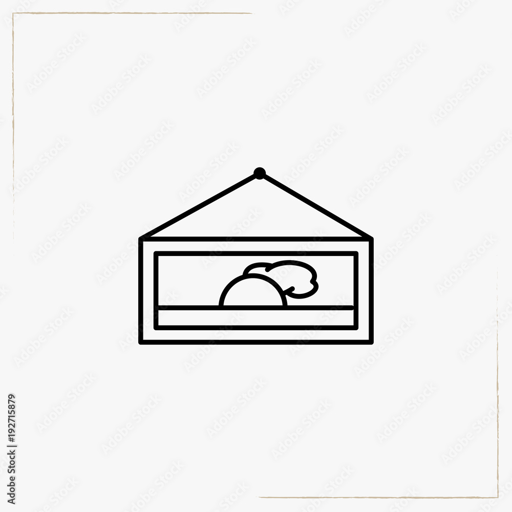painting frame line icon painting frame line icon