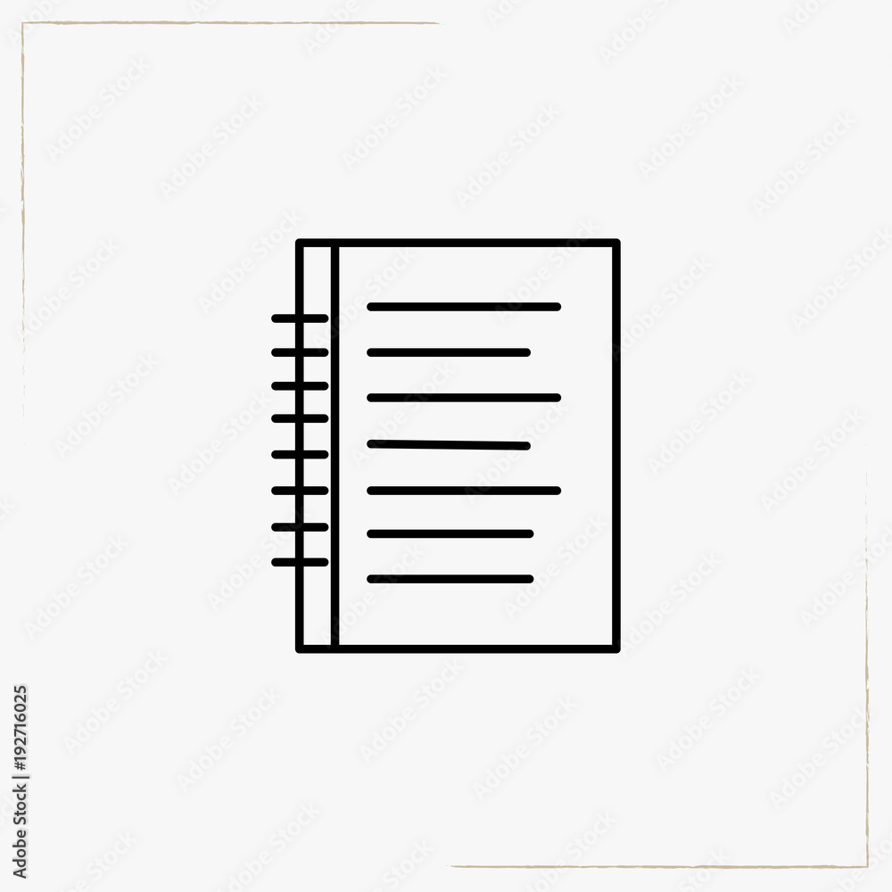 note book line icon note book line icon