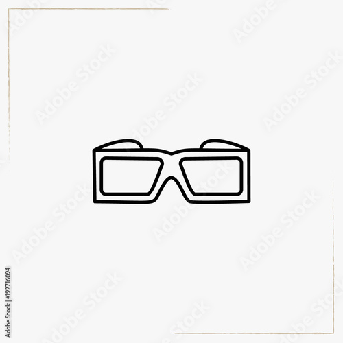 cinema spectacles line icon