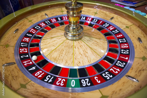 Photography Roulette table in casino