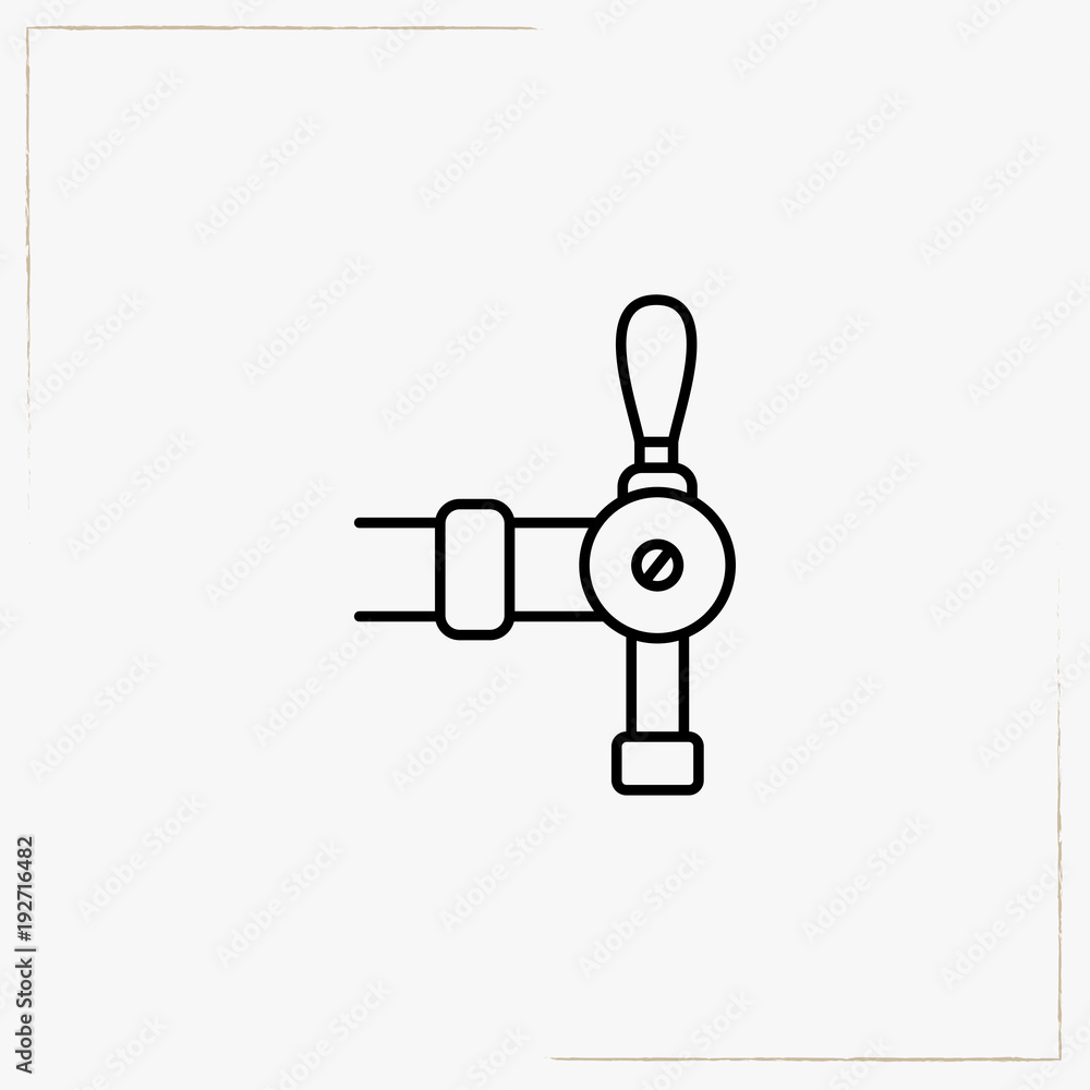 beer machine handle line icon