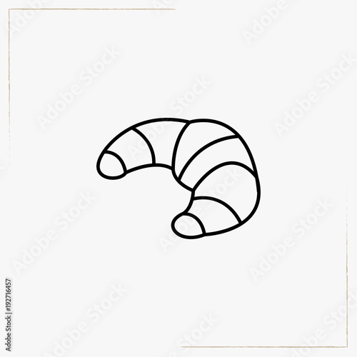 croissant line icon