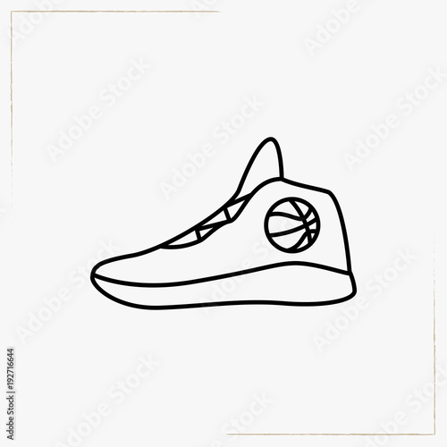basketball shoes line icon