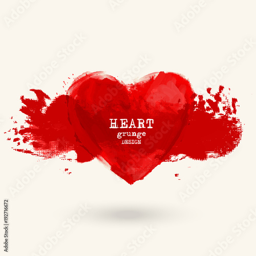 vector grunge heart symbol design