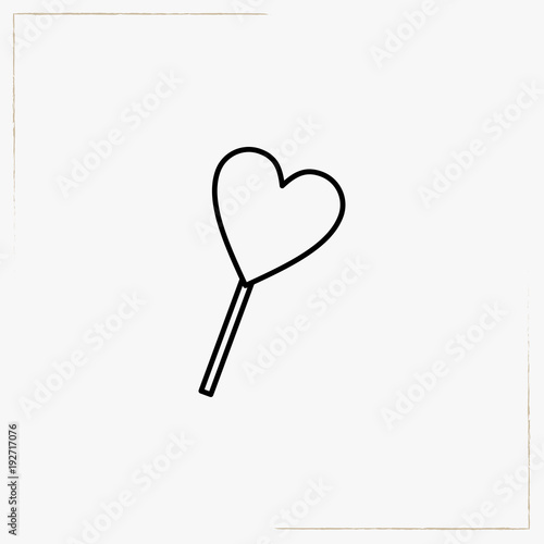 lollipop line icon