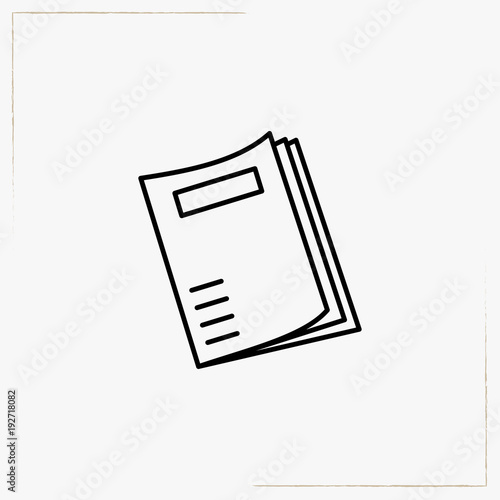 brochure line icon