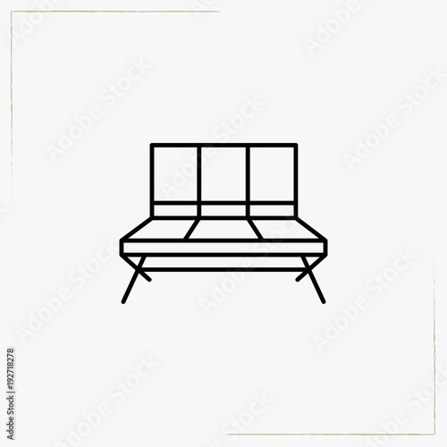 airport seats line icon