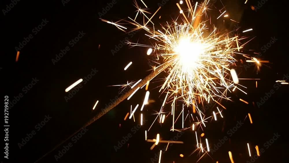 Sparkler.Bengal light.Slow Motion Sparkler.Bengal light.Slow Motion