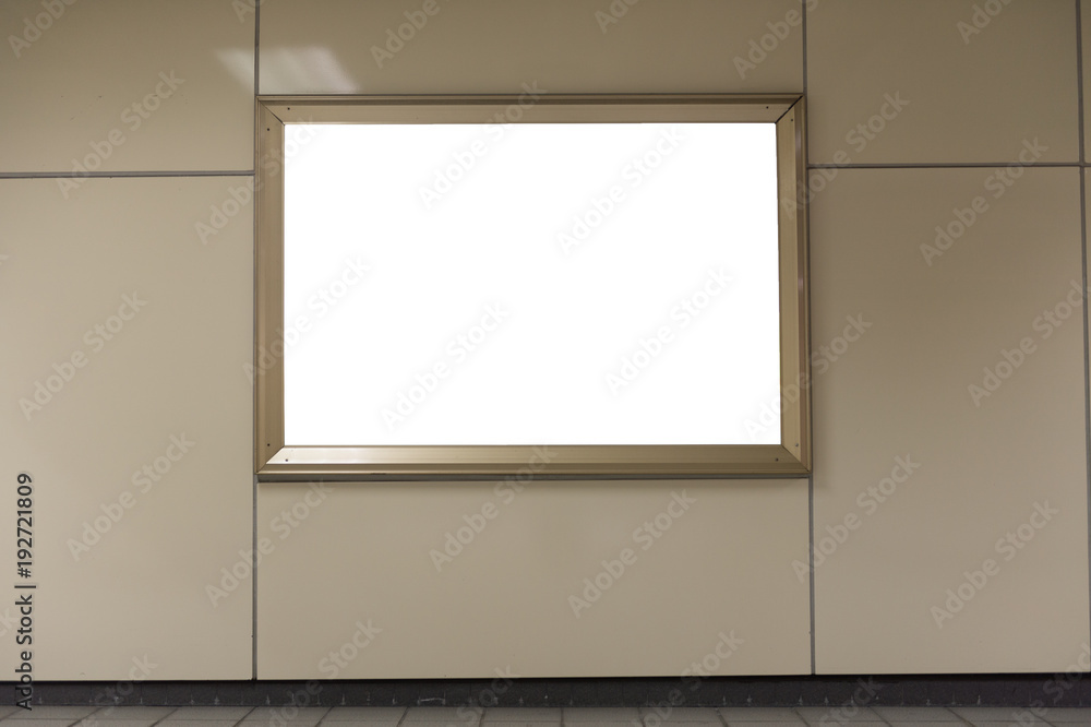 Large blank billboard on a street wall, banners with room to add your own text Large blank billboard on a street wall, banners with room to add your own text
