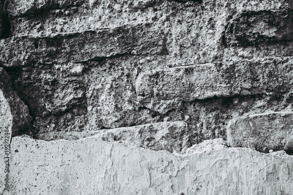 Fototapeta premium Grunge wall black and white background
