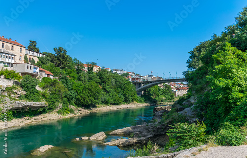 In the city of Mostar there is a modern bridge for cars.