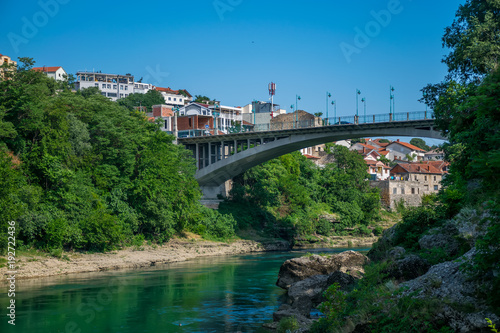 In the city of Mostar there is a modern bridge for cars. © Sergej Ljashenko