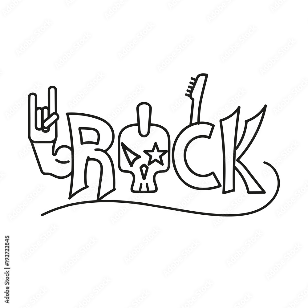 Fototapeta premium Vintage Rock Label. Rock It.