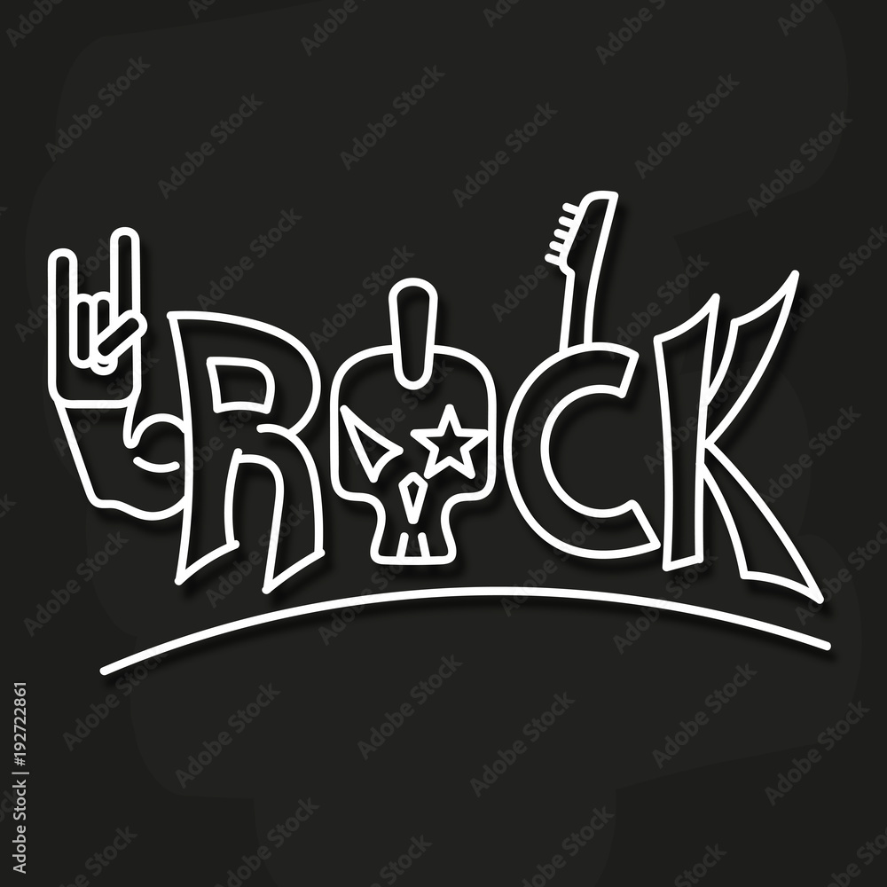 Vintage Rock Label. Rock It.