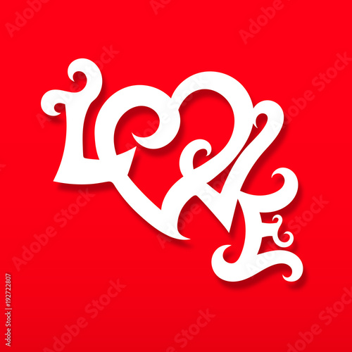 Heart love vector.