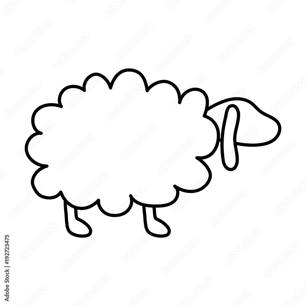 Fluffy sheep drawing Fluffy sheep drawing