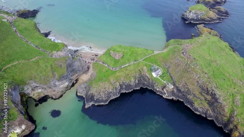 Carrick-a-Rede, Ireland. ( aerial footage Carrick-a-rede )