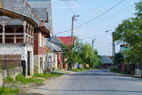 Budesti Village in the countryside of Maramures, Romania