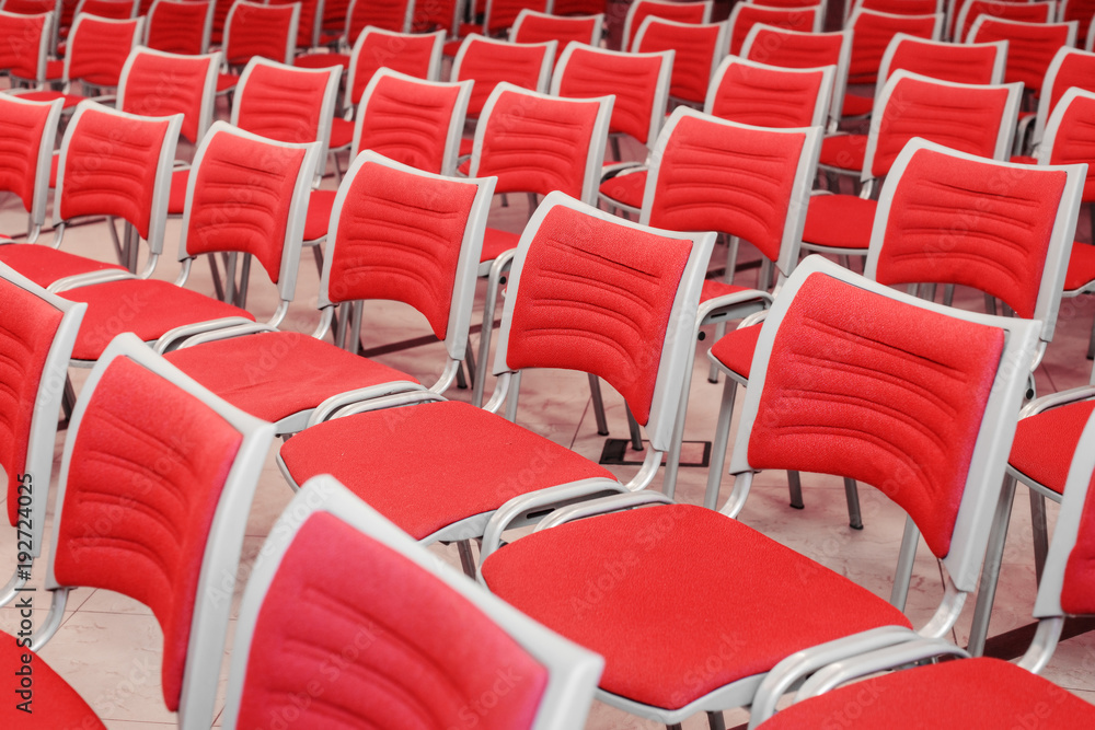 Fototapeta premium empty red seats