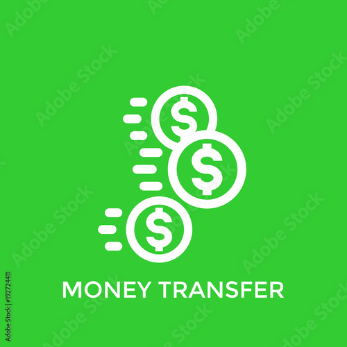 money transfer, payments vector icon