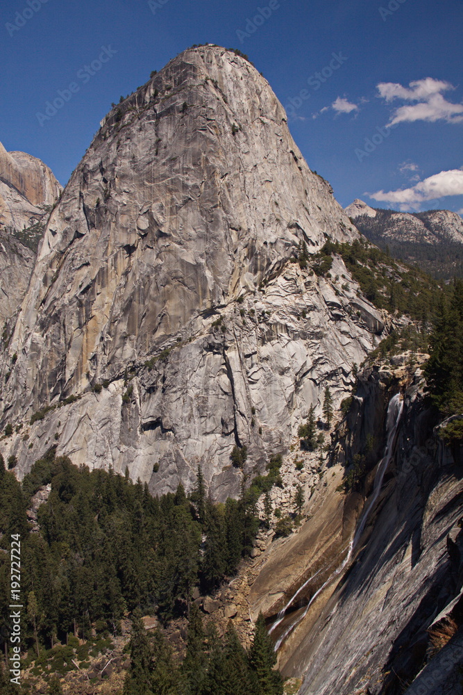 View of the top of Nevada Fall from John Muir Trail in Yosemite NP in California in the USA
View of the top of Nevada Fall from John Muir Trail in Yosemite NP in California in the USA