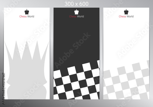 Chess banner design. Vector illustration