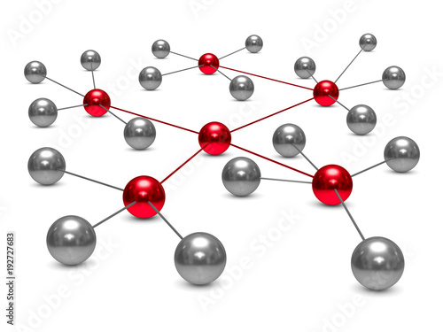 Concept network on white ba...