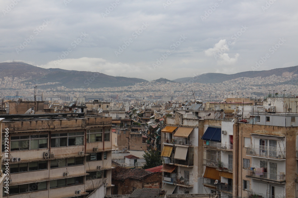 View from hotel´s roof to Athens, Greece