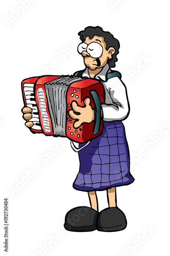 Accordionist. Musician