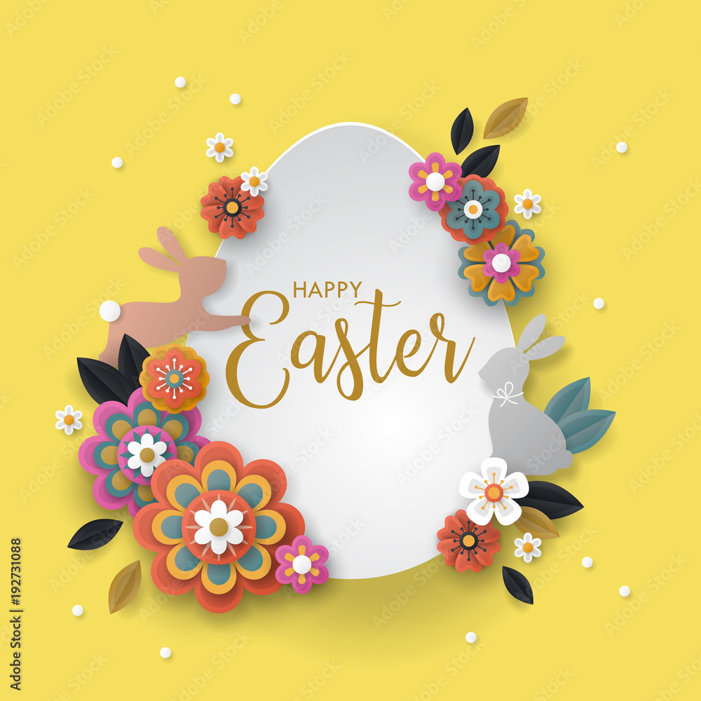 Fototapeta premium Easter holiday banner design
