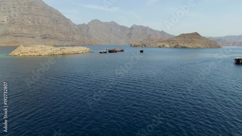  Fly above Khasab Fjords, Oman ( aerial footage )