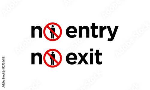 Danger No Entry Sign Board Design in Minimal Style Emergency Exit Only