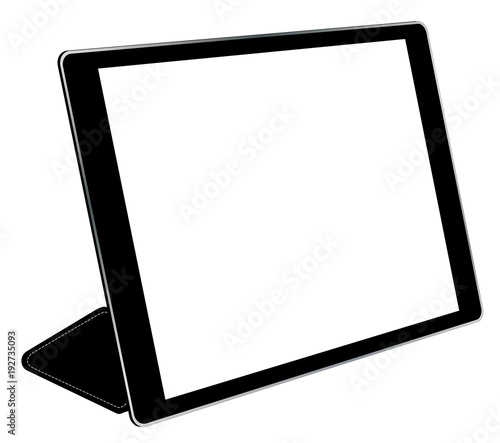 Tablet computer with cover isolated on white background vector eps 10