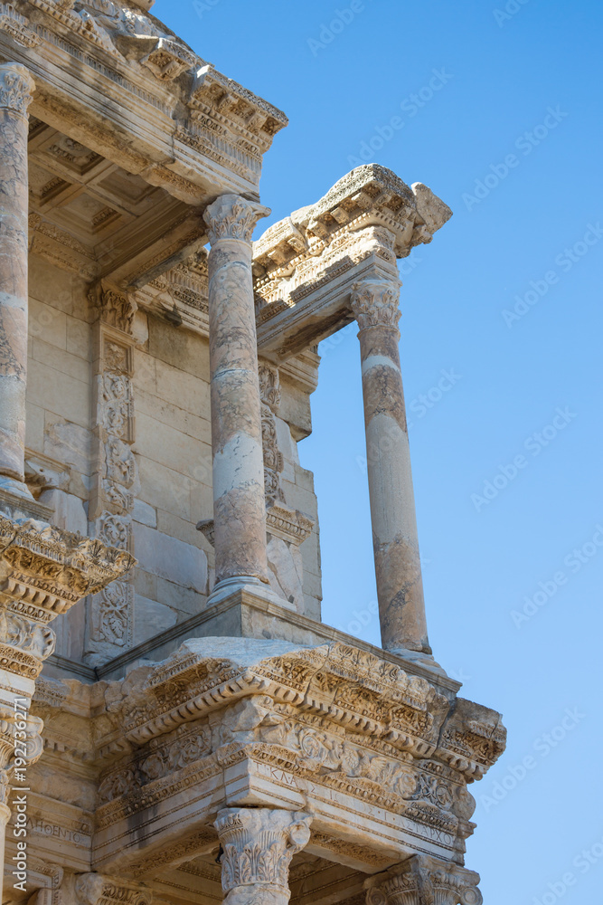 Selcuk, Izmir - Turkey. 25 November 2014. Celsus Library. The Ancient City of Ephesus in Selcuk, Izmir - Turkey