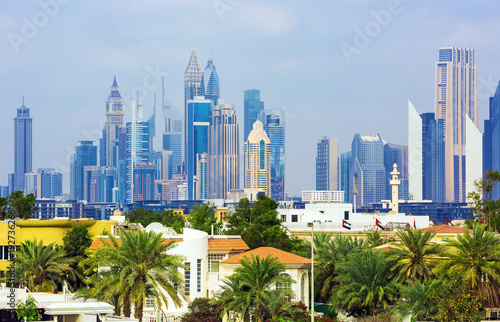 Residental area and financial center of Dubai city,United Arab Emirates