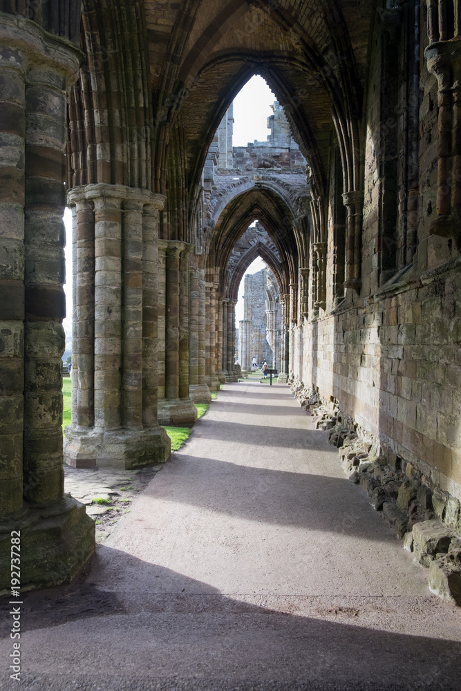 Whitby Abbey, ruins of a benedictine monastery associated with Dracula stories