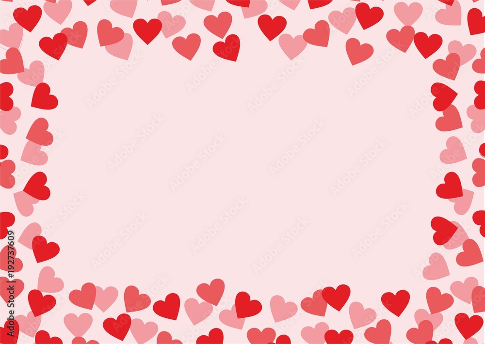 Love background with red and pink hearts for Valentine's Day, Birthdays or Weddings and various Celebrations