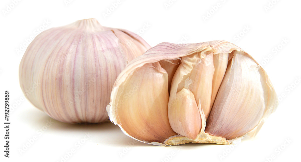 Garlic isolated on white Garlic isolated on white