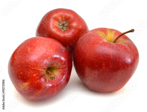 Ripe red apple. Isolated on a white background.