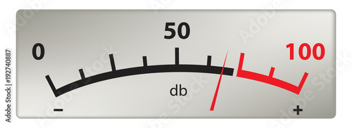 Scale measurement in decibels photo