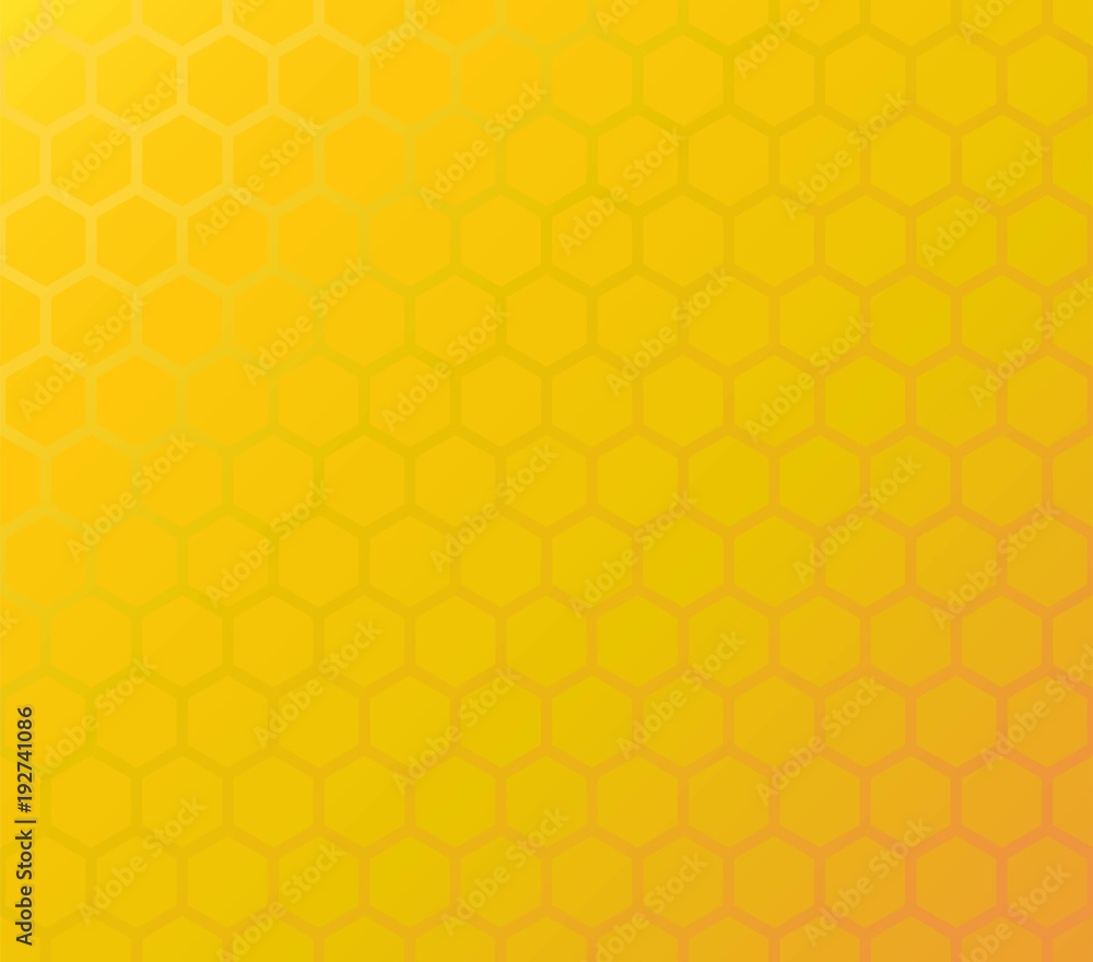 Honeycomb yellow background of hexagons in colors of honey. Vector seamles pattern. Honeycomb yellow background of hexagons in colors of honey. Vector seamles pattern.