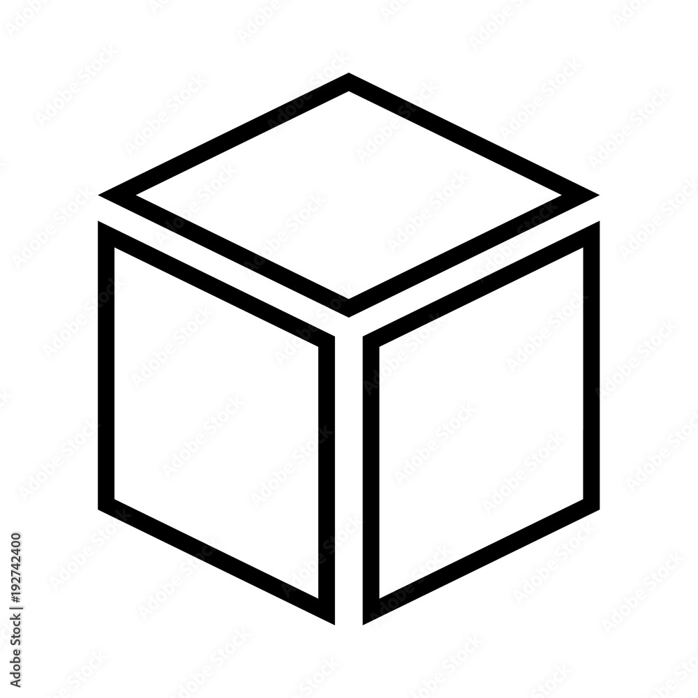 Box line simple icon Box line simple icon